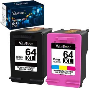 img 4 attached to 🖨️ Valuetoner Remanufactured Ink Cartridge Replacement for HP 64 XL 64XL for Envy Photo 7858 7855 7155 6255 6252 7120 6232 7158 7164, Envy 5542 Printer - High-Quality Ink at a Great Price