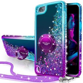 img 4 attached to Silverback iPod Touch Case: Liquid Holographic Glitter with Kickstand, Bling Diamond Case for Apple iPod Touch 6th/5th/7th Gen