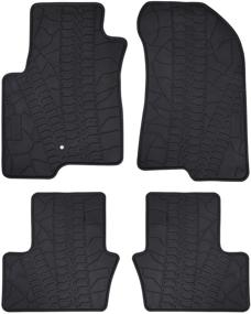 img 4 attached to 🚗 Premium Custom Fit Car Floor Mats for Jeep Patriot 2017-2011, Compass 2007-2016, and Dodge Caliber 2007-2012 – Odorless Heavy-Duty All-Weather Floor Liners by Megiteller