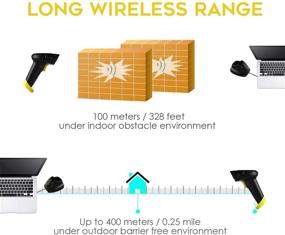 img 3 attached to 🔍 NADAMOO Wireless Barcode Scanner: High-Performance CMOS Image Reader with 400m Transmission Distance and Rechargeable Battery