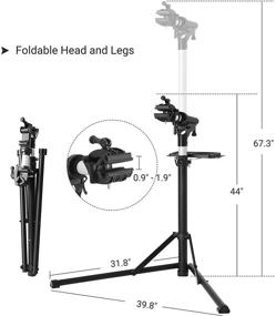 img 1 attached to SONGMICS Складная легкая стойка для обслуживания велосипеда USBR04B - идеальное решение для ремонта велосипедов.