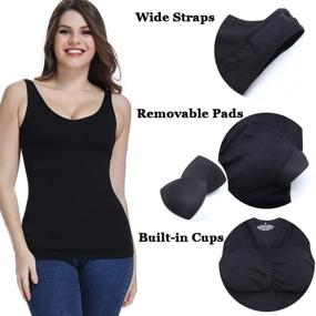 img 3 attached to Shapewear Control Seamless Slimming Camisole Women's Clothing