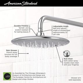 img 1 attached to Optimized for SEO: American Standard 9035001.295 Spectra Plus 11-inch Rain Shower Head in Brushed Nickel, 2.5 GPM