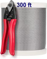 🔗 toscoco 1/8" t316 stainless steel cable for deck railing: marine grade, 300ft wire rope cable with cutter логотип