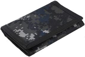 img 4 attached to 👝 Ultimate Trifold Canvas Camouflage Wallet: Stylish Men's Accessory with Zip Closure - Perfect Card Case, Money Organizer!