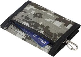 img 1 attached to 👝 Ultimate Trifold Canvas Camouflage Wallet: Stylish Men's Accessory with Zip Closure - Perfect Card Case, Money Organizer!