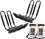 🚣 tms roof j rack kayak boat canoe car suv mount carrier with bonus cell phone bag - top rated logo