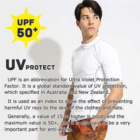 img 2 attached to Actleis Men's Short Sleeve Rash Guard: UPF50+ UV Sun Protection, Quick Dry for Swimming, Running, Fishing - US-AL20008