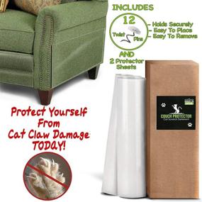 img 3 attached to Couch Protector – Cat Scratch Deterrent & Repellent, Furniture Protector from Cats | Cat Couch Protector