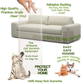 img 2 attached to Couch Protector – Cat Scratch Deterrent & Repellent, Furniture Protector from Cats | Cat Couch Protector