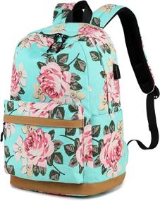 img 1 attached to 🌸 Stylish Abshoo Canvas Floral Backpack Bookbag: Trendy and Practical