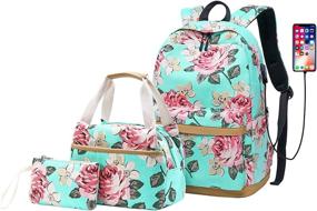 img 3 attached to 🌸 Stylish Abshoo Canvas Floral Backpack Bookbag: Trendy and Practical