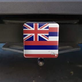 img 1 attached to Hawaii HI Home State Flag Officially Licensed 🌺 Tow Trailer Hitch Cover Plug Insert by Graphics and More