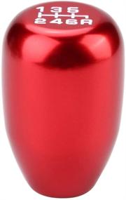 img 3 attached to 🔴 Aramox Gear Shift Knob: Universal Car Modification Manual Knob Gear Shift Head Shifter 6 Speed (Red)