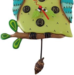 img 1 attached to 🦉 Vintage Blue Owl Clock by Allen Studio Designs