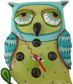 img 2 attached to 🦉 Vintage Blue Owl Clock by Allen Studio Designs