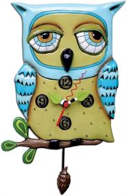 img 4 attached to 🦉 Vintage Blue Owl Clock by Allen Studio Designs