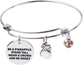 img 2 attached to 🍍 RUNXINTD Pineapple Jewelry: Be A Pineapple Friendship Bracelet - Perfect Gift for Best Friends with Pineapple Symbol