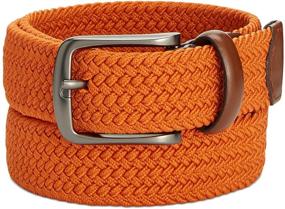 img 1 attached to 👔 Webbed Leather Men's Belts by Perry Ellis Portfolio Accessories