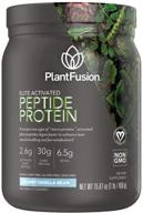 🌱 plantfusion elite activated peptide protein powder: vegan sport supplement for lean muscle & endurance - 30g protein, non whey, creamy vanilla 1 pound logo