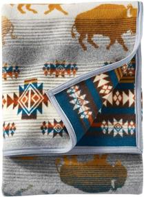 img 1 attached to 🌾 Pendleton Prairie Rush Hour Grey Jacquard Throw: Comfort and Style Combined