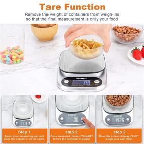 img 2 attached to 🍳 Digital Food Kitchen Scale for Cooking, Baking, Coffee, Keto - Weighs in Grams and Ounces, Electric Meal Prep Scale, Maximum 22lb/10kg Capacity, Precise 0.1g/0.1oz Accuracy - Compact Balanza de cocina, Mini Mail Packages Shipping Scale