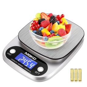 img 4 attached to 🍳 Digital Food Kitchen Scale for Cooking, Baking, Coffee, Keto - Weighs in Grams and Ounces, Electric Meal Prep Scale, Maximum 22lb/10kg Capacity, Precise 0.1g/0.1oz Accuracy - Compact Balanza de cocina, Mini Mail Packages Shipping Scale