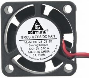 img 4 attached to Mini Cooling Fan - GDSTIME Small 12V Brushless DC 25mm x 25mm x 10mm 2.5cm