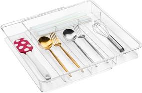 img 3 attached to Expandable Silverware Tray Organizer by WEGAP - Efficient Kitchen Cutlery Drawer Organizing Solution for Serving Utensils, Multi-Purpose Storage Ideal for Kitchen, Office, and Bathroom Supplies