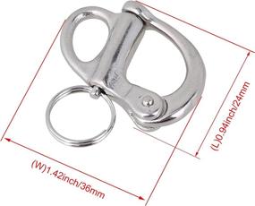 img 1 attached to ⚓️ Premium Quality CNBTR Fixed Snap Anchor Shackle Rigging 35mm - Pack of 5, 304 Stainless Steel, with Eye Ring Bail - Durable and Reliable