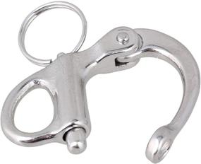 img 2 attached to ⚓️ Premium Quality CNBTR Fixed Snap Anchor Shackle Rigging 35mm - Pack of 5, 304 Stainless Steel, with Eye Ring Bail - Durable and Reliable