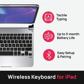 img 3 attached to 🔋 Brydge 11.0 Pro Wireless Keyboard for iPad Pro 11-inch (2018 & 2nd Gen, 2020): Backlit Keys, Long Battery Life - Silver