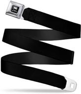 🔒 buckle-down seatbelt belt - black - 1.0" wide - adjustable length ranging from 20 to 36 inches logo