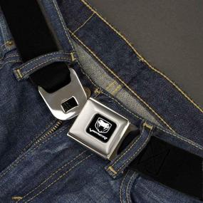img 3 attached to 🔒 Buckle-Down Seatbelt Belt - Black - 1.0" Wide - Adjustable Length Ranging from 20 to 36 Inches