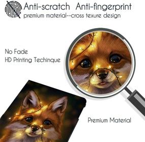 img 1 attached to 🦊 RicHyun iPad 9.7 Case 2018/2017, iPad Air 1/2 Case - Soft Rubber Back Cover, Protective Leather Case - Auto Wake/Sleep, Adjustable Stand - Little Fox Design - Apple iPad 6th 5th Gen Compatible