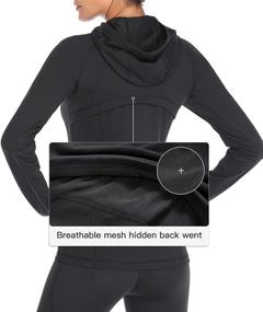 img 1 attached to 🧥 VUTRU Women's Slim Fit Hooded Workout Track Running Jacket with Zip Pockets - Full Zip Hoodie Jacket