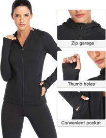 img 2 attached to 🧥 VUTRU Women's Slim Fit Hooded Workout Track Running Jacket with Zip Pockets - Full Zip Hoodie Jacket