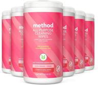 🍊 method all-purpose cleaning wipes, pink grapefruit, 70 count, 6 pack: packaging variations included! logo