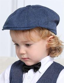 img 2 attached to 🧢 Vintage Driver Beret Hat for Baby Boys - A&J DESIGN Kids Newsboy Caps