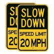 slow down sign occupational health & safety products logo