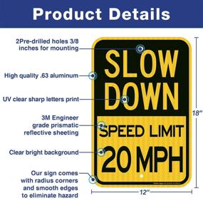 img 3 attached to Slow Down Sign Occupational Health & Safety Products