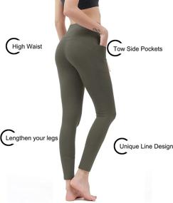 img 2 attached to DILANNI Waisted Workout Running Leggings Sports & Fitness