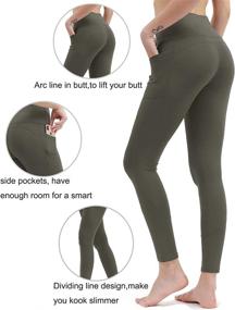 img 1 attached to DILANNI Waisted Workout Running Leggings Sports & Fitness