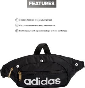 img 3 attached to Adidas Unisex Waist Black White