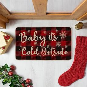 img 2 attached to Mode Christmas Decorative Doormat Low Profile Home Decor for Doormats