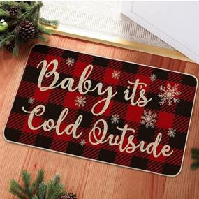 img 1 attached to Mode Christmas Decorative Doormat Low Profile Home Decor for Doormats
