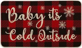 img 4 attached to Mode Christmas Decorative Doormat Low Profile Home Decor for Doormats