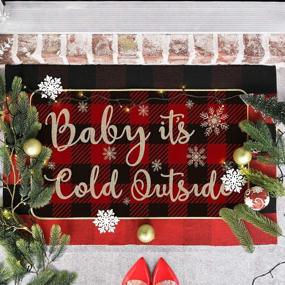 img 3 attached to Mode Christmas Decorative Doormat Low Profile Home Decor for Doormats