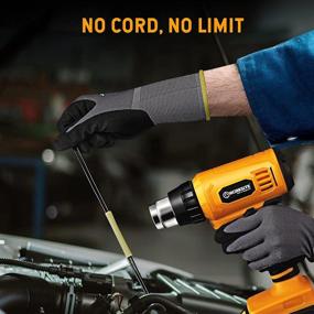 img 1 attached to 🔥 20V Max Lithium-ion Battery Cordless Heat Gun Kit - WORKSITE Hot Air Gun with 4.0A Battery, Fast Charger & Tool Bag, 4 Nozzle Attachments for Crafts, Shrink PVC, Stripping Paint and More