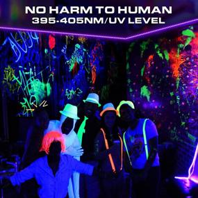 img 2 attached to 🎉 YeeSite 12V Flexible Blacklight LED Strip: Ultimate Glow-in-the-Dark Stage Lighting for Dance Parties, UV Black Light Effects, Body Paint, Fluorescent Posters, Birthday, Halloween Decorations